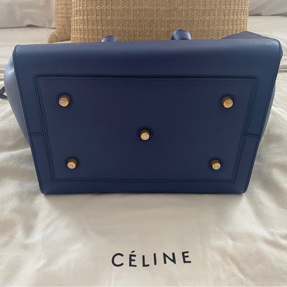 Celine Calfskin Large Tie Knot Tote-Cobalt Blue - Picture 6 of 7